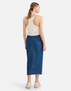 Shoeby Contrast Tanktop Gebroken Wit By Mieke<DAMES Tops