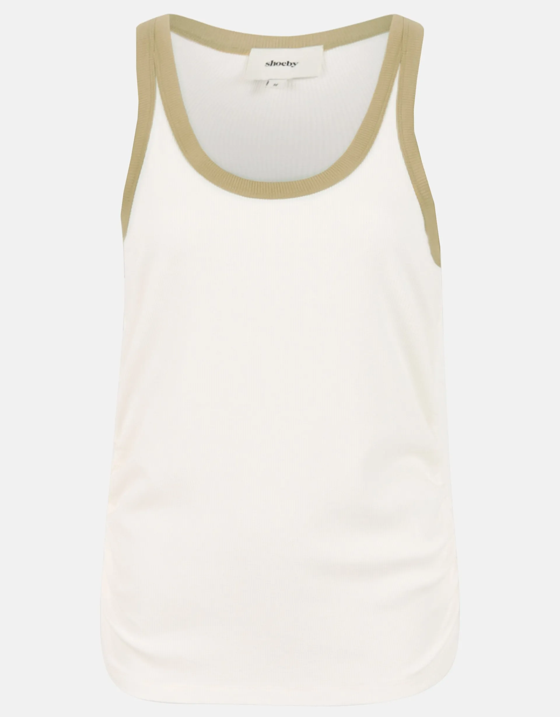 Shoeby Contrast Tanktop Gebroken Wit By Mieke<DAMES Tops