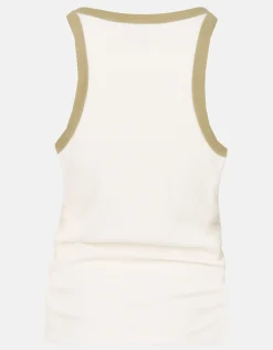 Shoeby Contrast Tanktop Gebroken Wit By Mieke<DAMES Tops