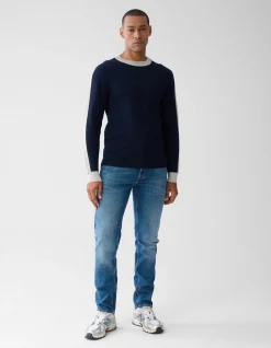 Shoeby Contrast Trui Donkerblauw<Heren Truien En Sweaters