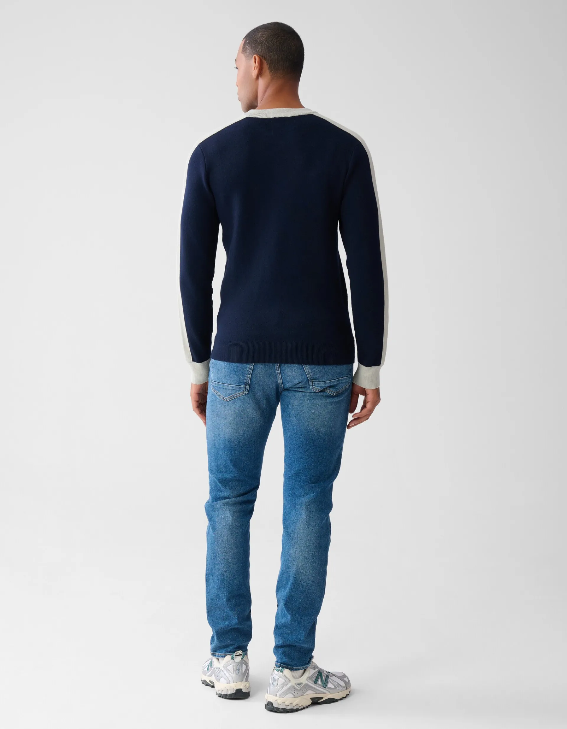 Shoeby Contrast Trui Donkerblauw<Heren Truien En Sweaters