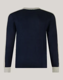 Shoeby Contrast Trui Donkerblauw<Heren Truien En Sweaters