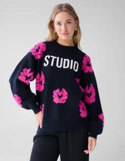 Shoeby Contrast Trui Zwart<DAMES Truien En Sweaters