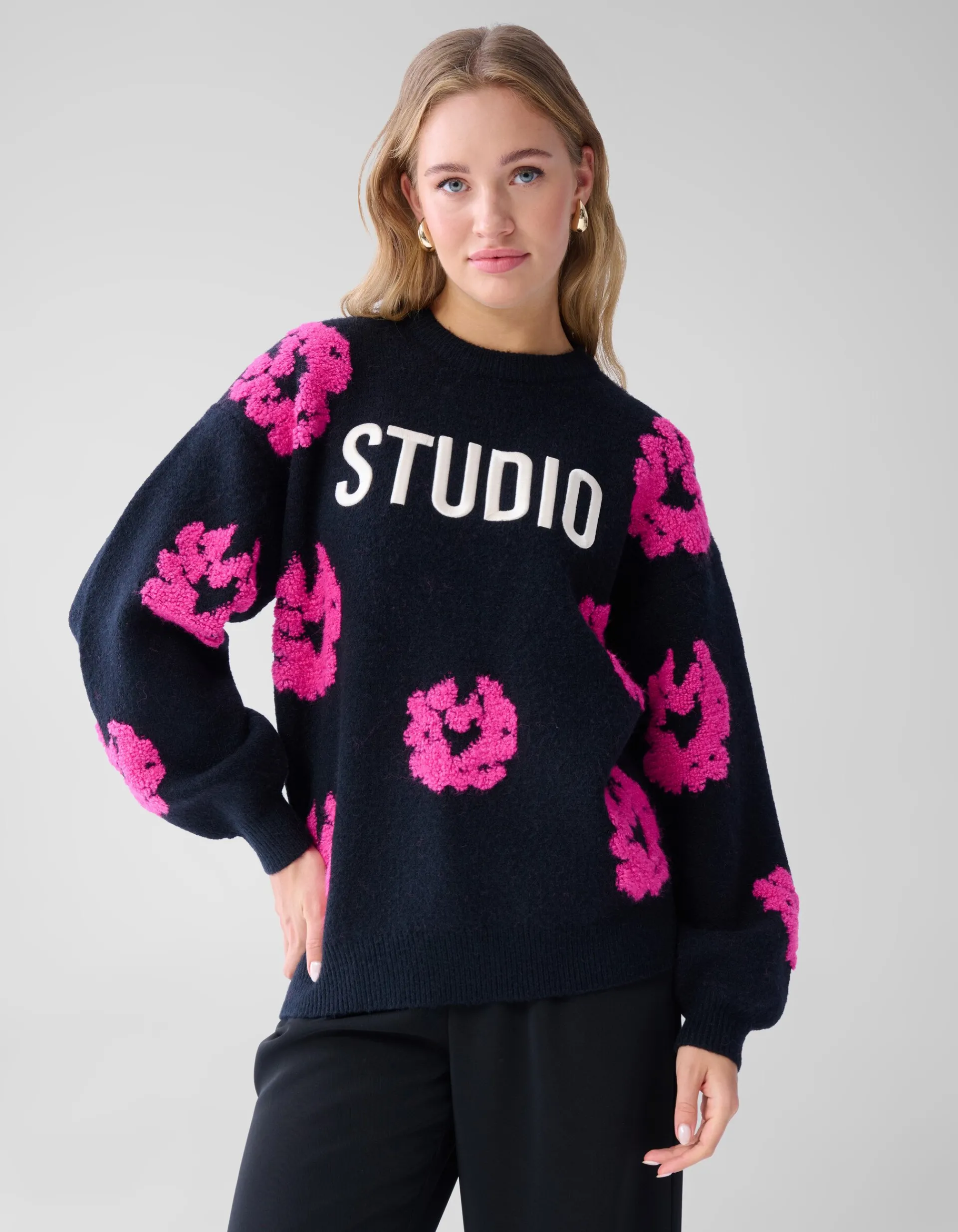 Shoeby Contrast Trui Zwart<DAMES Truien En Sweaters