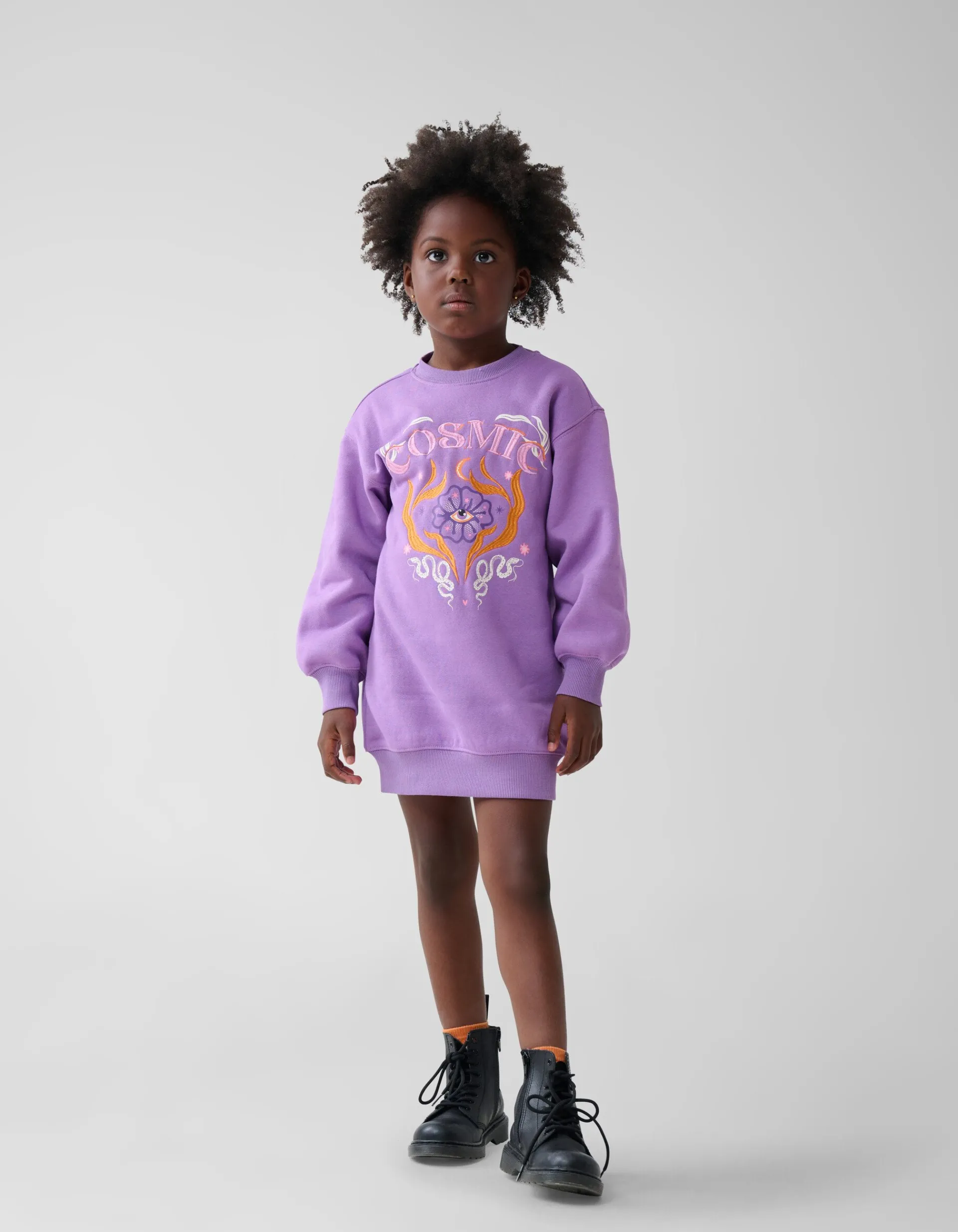 Shoeby Cosmic Sweater Jurk Paars< Jurken