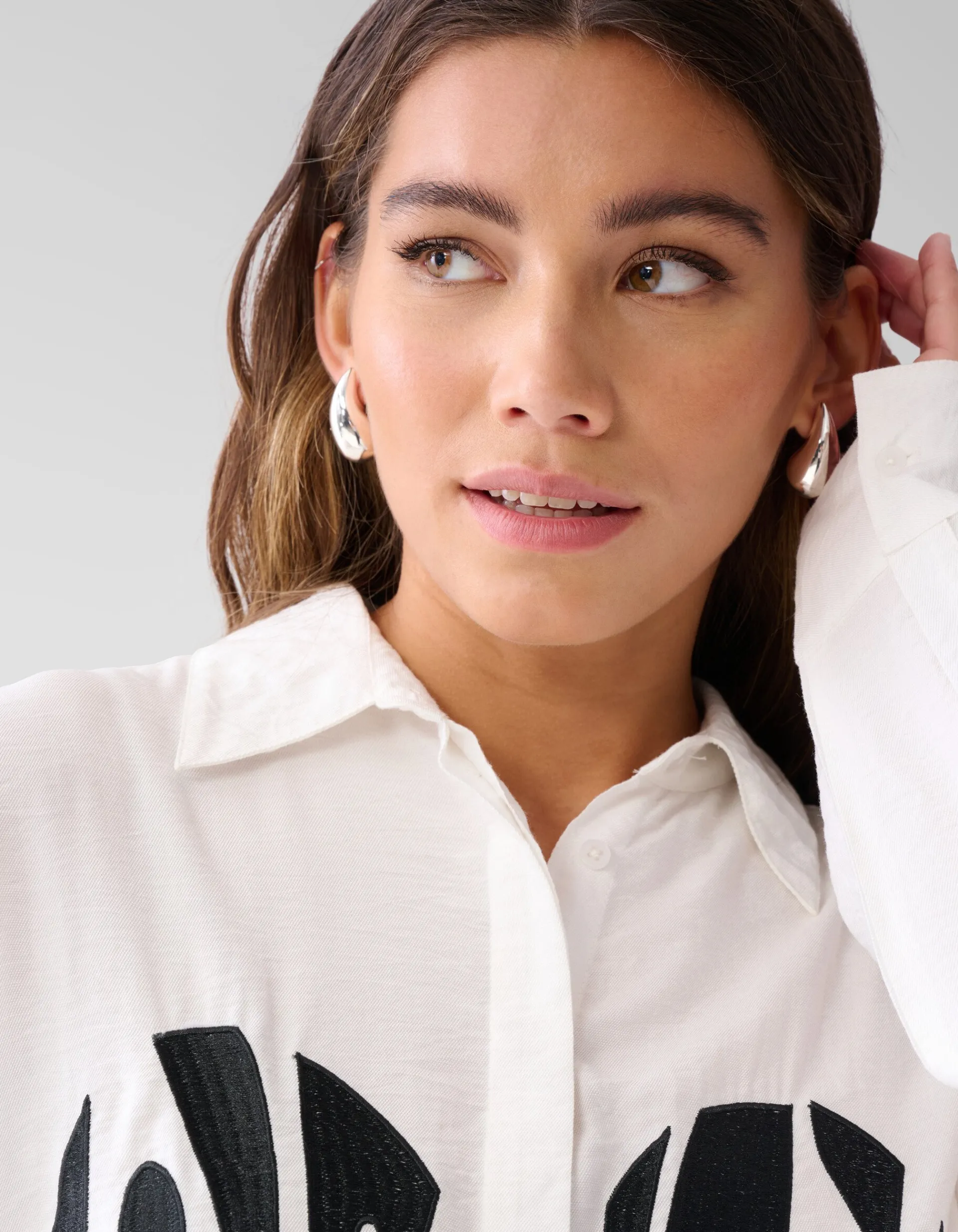 Shoeby Creative Embro Blouse Gebroken Wit<DAMES Blouses