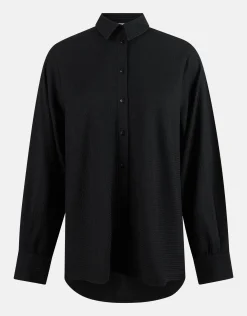 Shoeby Crinkle Blouse Zwart<DAMES Blouses