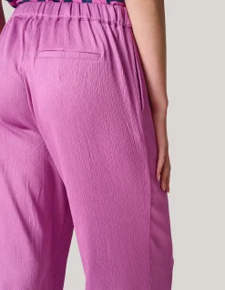 Shoeby Crinkle Broek Roze<DAMES Broeken