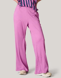 Shoeby Crinkle Broek Roze<DAMES Broeken