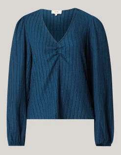 Shoeby Crinkle Longsleeve Donkerblauw<DAMES T-Shirts|Tops