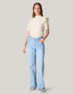 Shoeby Crinkle Ruffle Top Wit<DAMES Tops