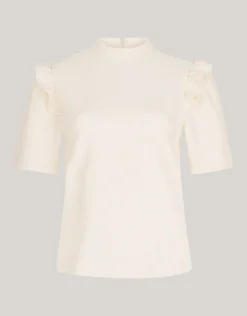 Shoeby Crinkle Ruffle Top Wit<DAMES Tops