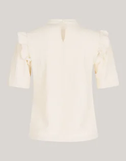 Shoeby Crinkle Ruffle Top Wit<DAMES Tops
