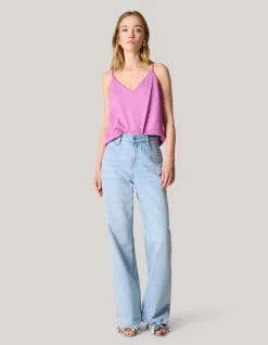 Shoeby Crinkle Singlet Roze<DAMES Tops