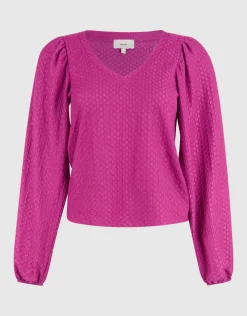 Shoeby Crinkle Top Paars<DAMES Tops