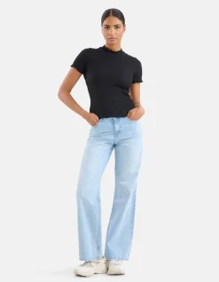 Shoeby Crinkle Top Zwart<DAMES Tops