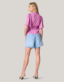 Shoeby Crinkle Wrap Top Roze<DAMES Tops