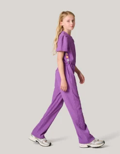 Shoeby Crochet Jumpsuit Donkerpaars< Jumpsuits