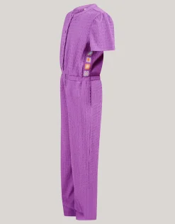 Shoeby Crochet Jumpsuit Donkerpaars< Jumpsuits