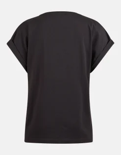 Shoeby Crochet Tekst T-shirt Zwart<DAMES T-Shirts