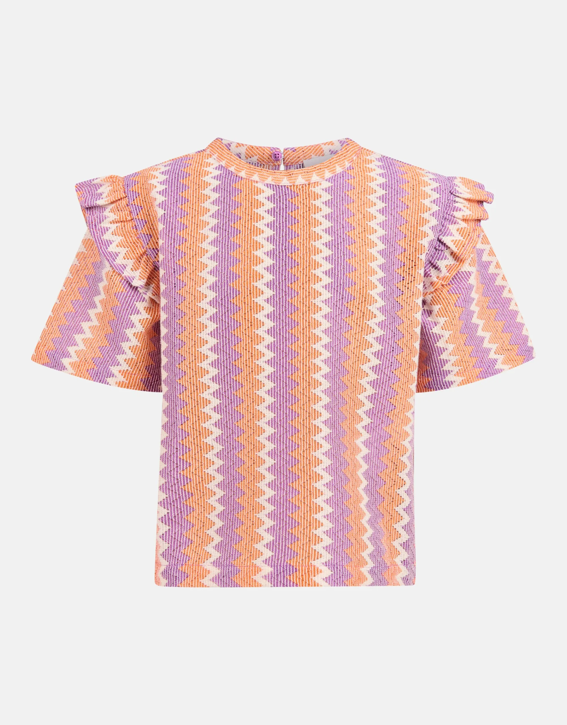 Shoeby Crochet Top Paars< Tops Korte Mouw
