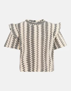 Shoeby Crochet Top Zwart< Tops Korte Mouw