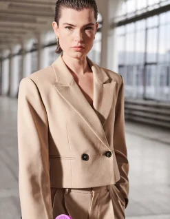 Shoeby Cropped Blazer Beige<DAMES Blazers
