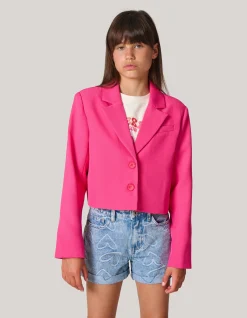 Shoeby Cropped Blazer Roze< Blazers