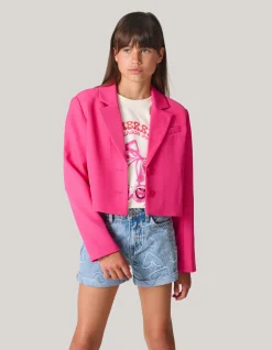 Shoeby Cropped Blazer Roze< Blazers
