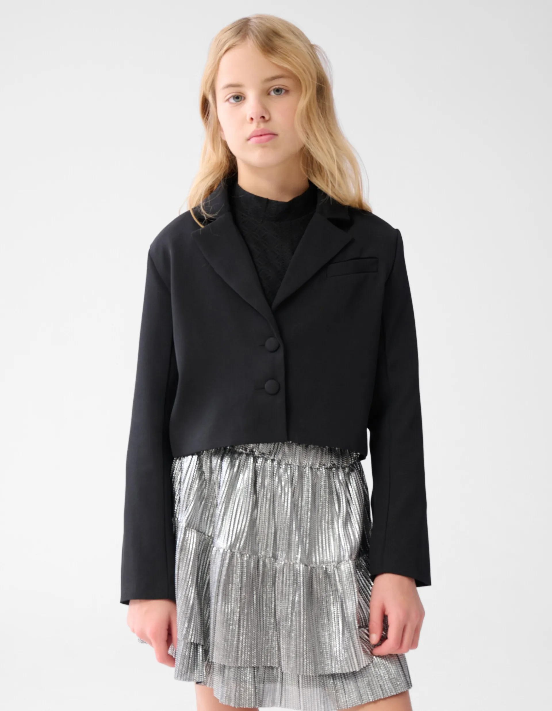 Shoeby Cropped Blazer Zwart< Blazers