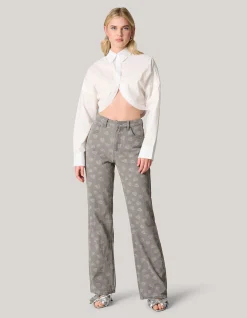 Shoeby Cropped Poplin Blouse Wit<DAMES Blouses
