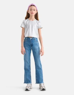 Shoeby Cropped Top Zilver< Tops Korte Mouw