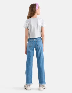 Shoeby Cropped Top Zilver< Tops Korte Mouw