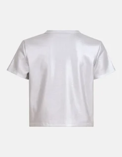 Shoeby Cropped Top Zilver< Tops Korte Mouw