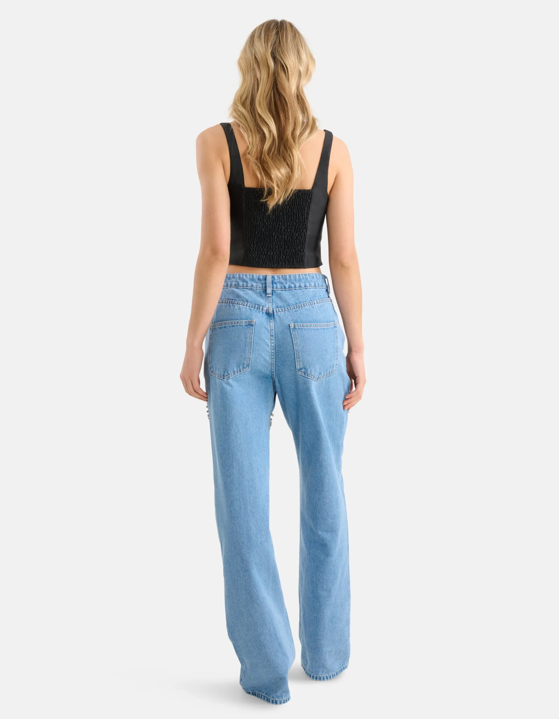 Shoeby Cropped Top Zwart<DAMES Tops