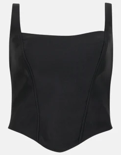 Shoeby Cropped Top Zwart<DAMES Tops