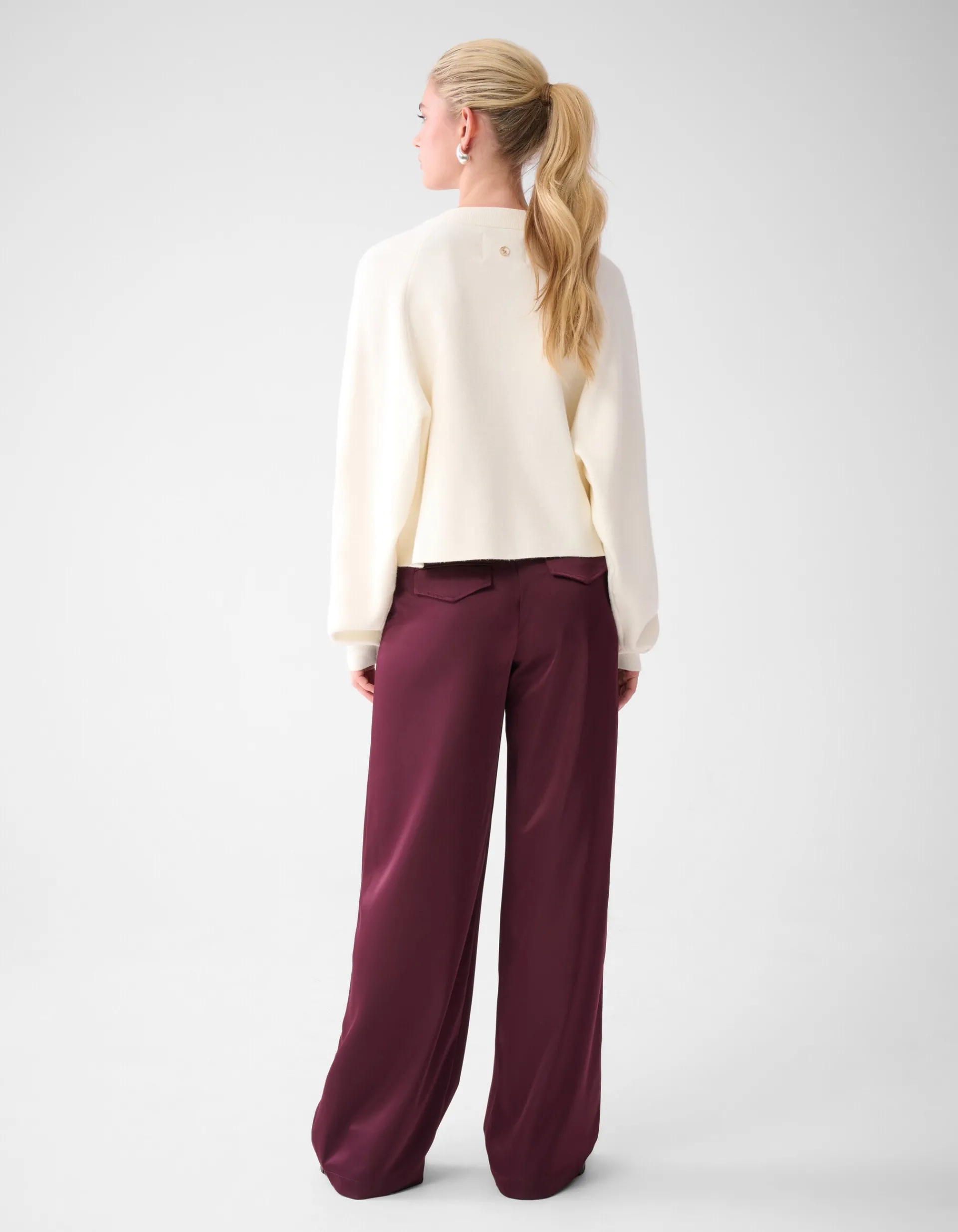 Shoeby Cropped Trui Gebroken Wit By Lonneke<DAMES Truien En Sweaters
