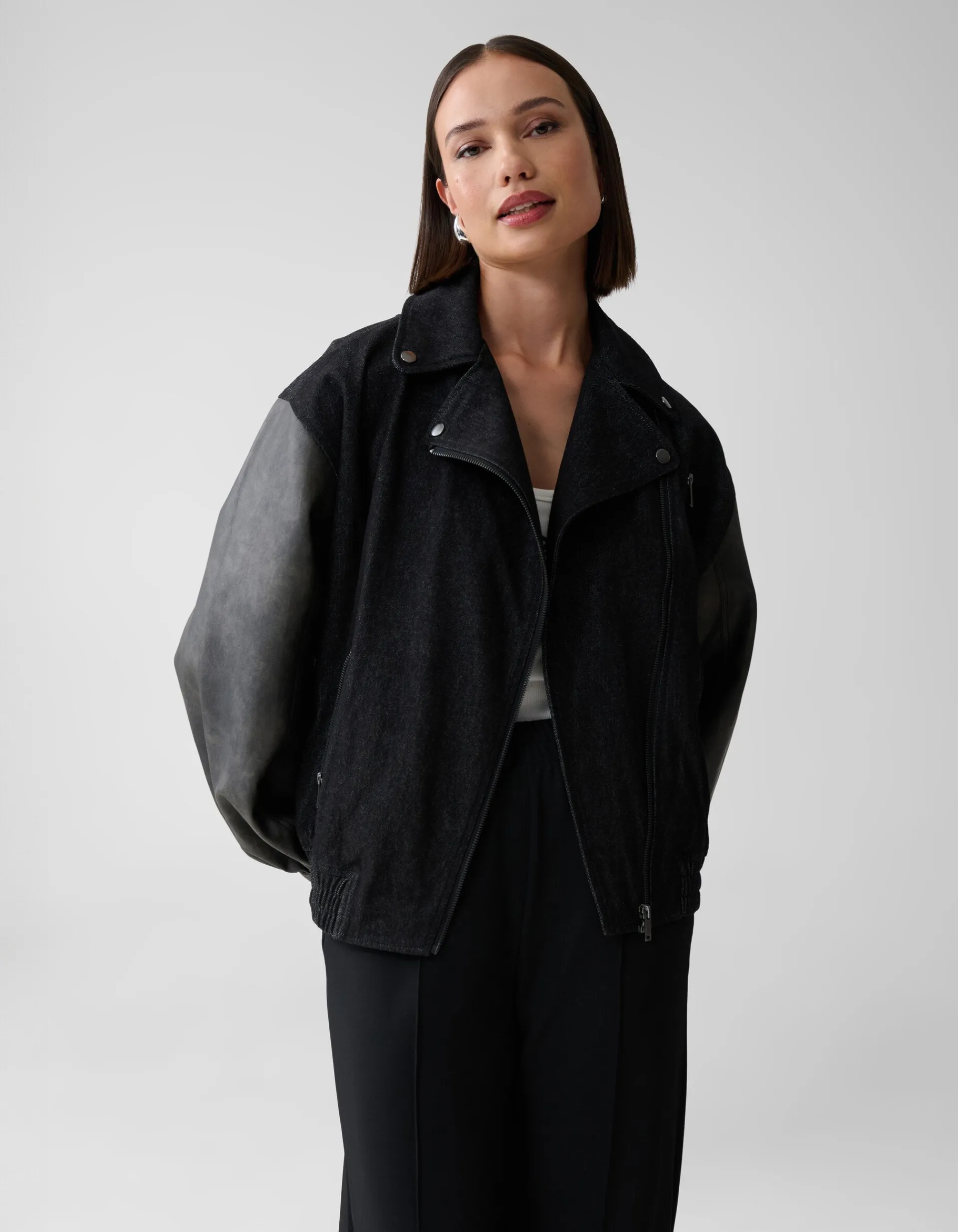 Shoeby Denim Bomber Zwart<DAMES Jacks