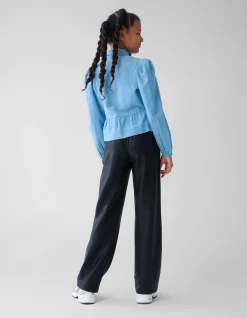 Shoeby Denim Bow Blouse Blauw< Blouses