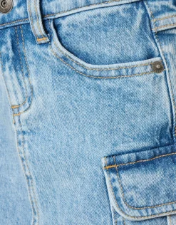Shoeby Denim Cargo Rok Blauw< Rokken