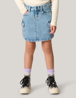 Shoeby Denim Cargo Rok Blauw< Rokken