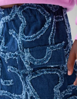 Shoeby Denim Cargo Rok Donkerblauw< Rokken
