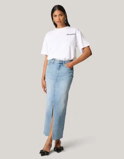 Shoeby Denim Midi Rok<DAMES Rokken
