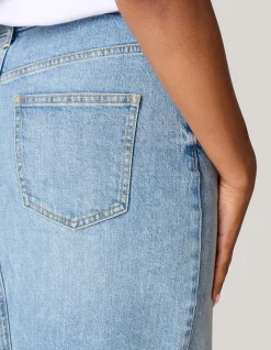 Shoeby Denim Midi Rok<DAMES Rokken