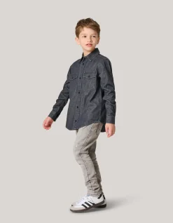 Shoeby Denim Overhemd Donkergrijs< Overhemden