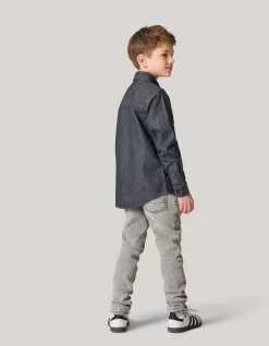 Shoeby Denim Overhemd Donkergrijs< Overhemden