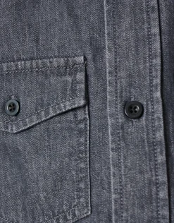 Shoeby Denim Overhemd Donkergrijs< Overhemden