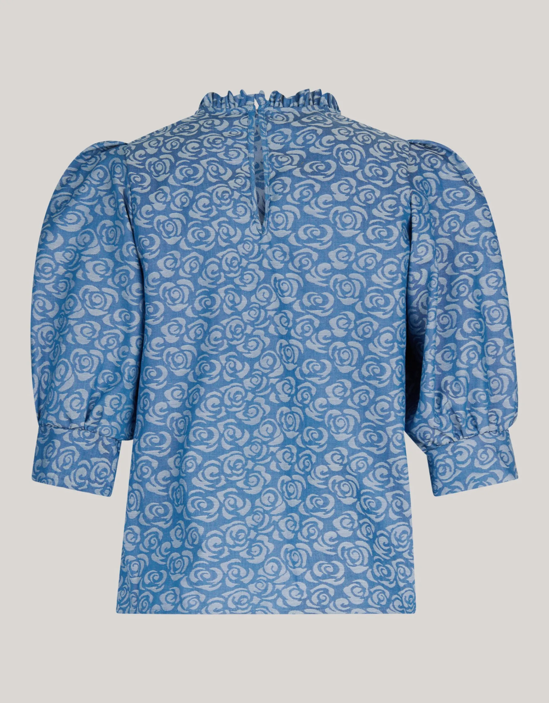 Shoeby Denim Printed Top Blauw<DAMES Tops