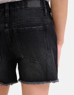 Shoeby Destroy Denim Short Zwart< Shorts