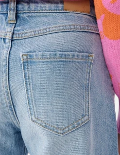 Shoeby Destroyed Straight Fit Jeans Lichtblauw< Jeans